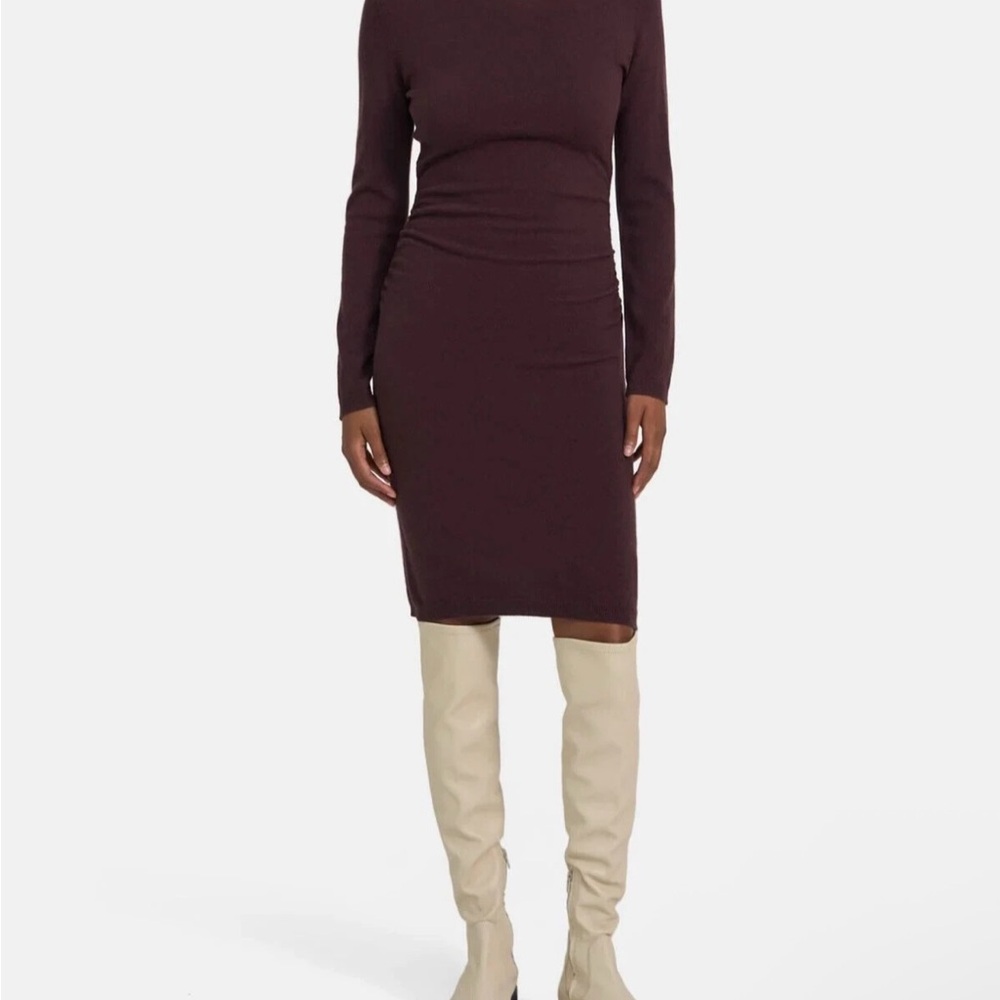 Theory 100% Cashmere Sweater Dress - Merlot